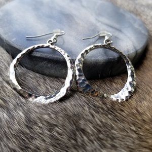 Vintage Silver Textures Hoop Earrings